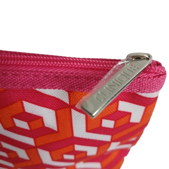 Jonathon Adler x Clinique Cosmetic Bag Geo Design Bright Gift Lined Pink - Picture 8 of 9